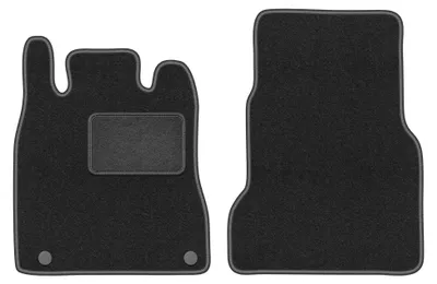 Image de Tapis avant en moquette pour Mercedes W168 avec languette 1997-2004 (à hayon) – 2 pièces, gris graphite, sur mesure – Wielganizator LUX