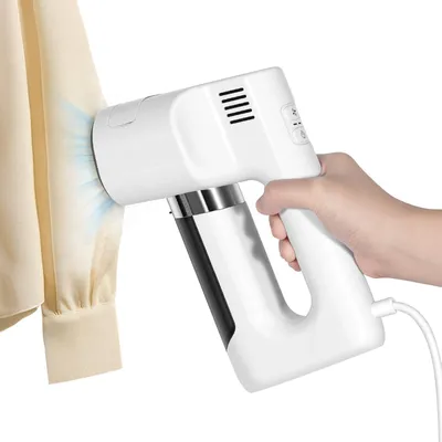 Produktbild von AIORBER Kompakter Hand-Dampfbügeleisen, 1200W Mini Dampfglätter mit 2-Stufen, 0.8L Aluminium, Trocken und Feucht, für Haushalt und Reisen – Weiß
