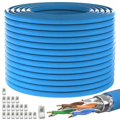 Zdjęcie produktu dla Kabel LAN Cat 7 - 150 metrów. Odporny na warunki atmosferyczne, do użytku zewnętrznego