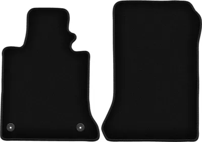 Image de Wielganizator Tapis avant de sol velours sur-mesure pour Mercedes GLK X204 (2008-2015, SUV) noir, jeu 2 pièces, fixations