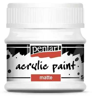 Obrázek produktu pro Akrylová barva matná PENTART 50 ml BÍLÁ