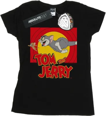Produktbild von Tom And Jerry - "Chase Scene" T-Shirt für Damen BI43688 (XL) (Schwarz)