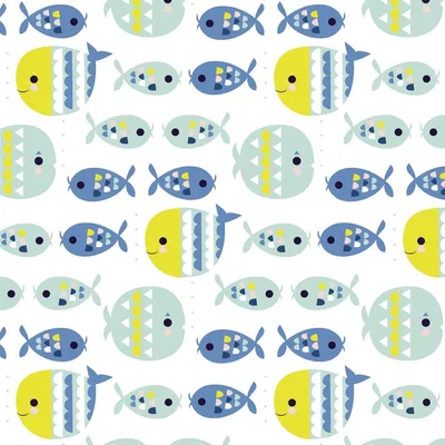 Produktbild von Home Fashion® 211802 Lunchservietten Design "Fische" - 33 x 33 cm