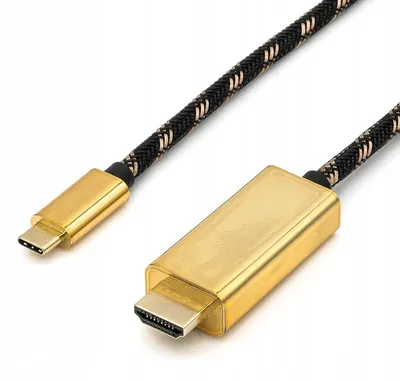 Obrázok produktu pre ROLINE 11.04.5847 Kábel USB-C na HDMI 2m Pozlátený