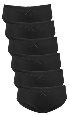 Produktbild von Fabio Farini - 6 Stück Damen Slip - Frauen Höschen aus atmungsaktiver Microfaser im sportlichen Look mit dezenter Spitze am Bund