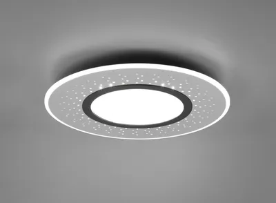 Produktbild von Flache LED Deckenleuchte VERUS mit Fernbedienung, Ø 49cm, Silber