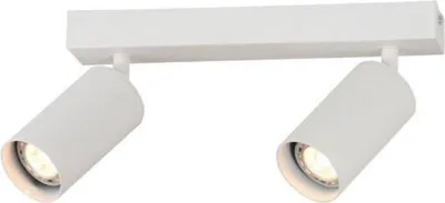 Produktbild von Deckenleuchte mit 2 verstellbaren Spots Weiß für GU10 Glühbirnen