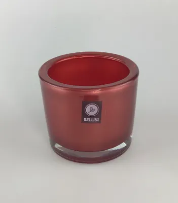 Zdjęcie produktu dla Bellini Teelicht Marit rund 9cm metallic rot
