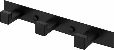 Produktbild von Wandmontierte Garderobe mit 3 Haken fürs Badezimmer, Wandmontierte Garderobe, Badezimmer-Kleiderhaken, Edelstahl SUS304, Mattschwarz