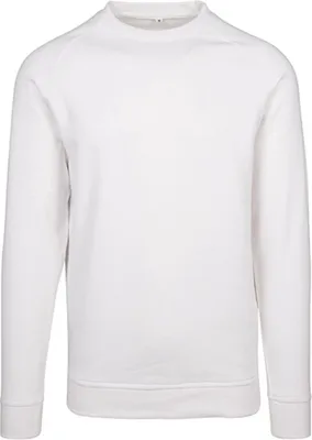 Produktbild von Build Your Brand BY094 | Herren Raglan Crewneck Sweatshirt - Farbe: White - Größe: XL