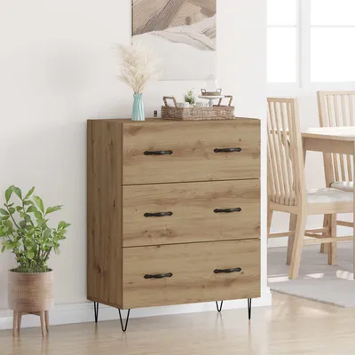 Produktbild von vidaXL Sideboard Artisan-Eiche 69,5 x 34 x 90 cm Verbundholz und Eisen
