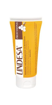 A tube of LINDESA PROFESSIONAL cream against a white background.