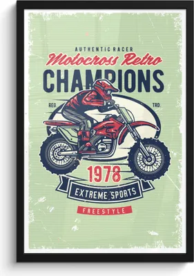 Produktbild von MuchoWow® MuchoWow® Gerahmtes Poster Mancave - Motor - Männer - Retro 40x60 cm - Poster mit zchwarzem Bilderrahmen - Papierdruck - Wandbilder
