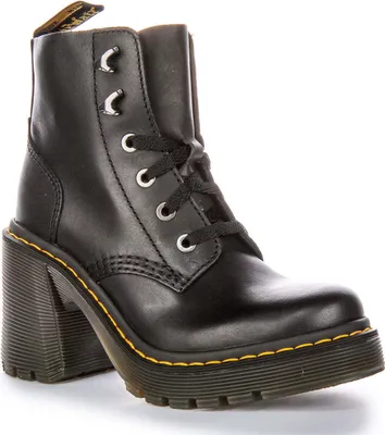 Produktbild von Dr. Martens Jesy 6 Loch Schnür Stiefeletten für Damen aus Leder in Schwarz – undefined / Schwarz