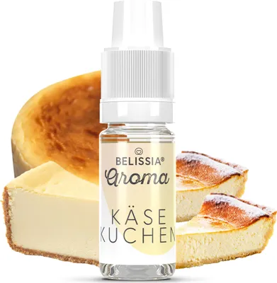 Produktbild von Belissia Lebensmittelaroma Käsekuchen - 10ml Hochdosiertes Aroma - Kalorienfrei, Vegan - Für Speisen, Getränke, Shake, Quark, Nebelmaschine uvm.
