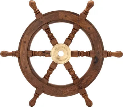 Produktbild von NKlaus Steuerrad  Echtholz Messing 45cm Schiffsnautik Wanddekoration 14950