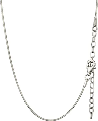 Produktbild von Längenverstellbare Schlangenkette 45+5cm 925 Silber Halskette 0,8mm breit Damen