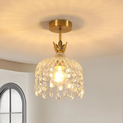 Produktbild von Comely Moderner Kristall Kronleuchter, Deckenleuchte Gold mit E27 Fassung