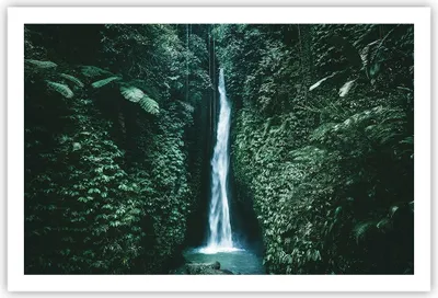 Produktbild von Poster - Poster ohne Rahmen - Tropen Wasserfall Dschungel - 91,5x61 cm - Wand Bild - Wanddeko - Wandbilder - Kunstposter - Wandposter - Bilder - Kunstdruck - Wanddekoration - Wandbild P2XAA91x61-5103