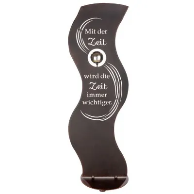 Produktbild von Gilde Standrelief, Welle, "Zeit", Spruch, Metall, braun, VE 2, L. 18 cm, B. 24 cm, H. 70 cm 67771 4063387677711