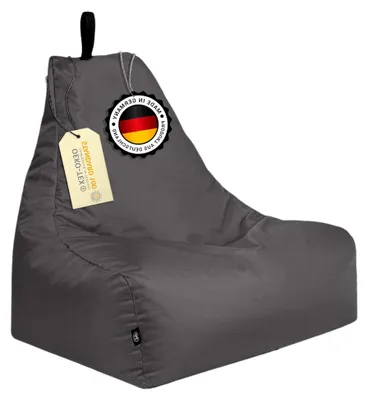 Produktbild von Lounge Sessel XXL Gamer Sessel Sitzsack Sessel Sitzkissen für Innen- und Außenbereich, fertig befüllt | XXL - Anthrazit - in 2 Größen und 25 Farben