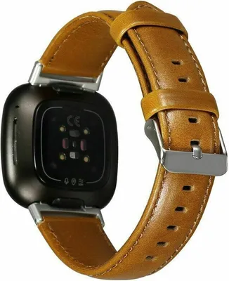 Produktbild von Strap-it Fitbit Versa 3 Armband Leder (Braun) - Große: M/L