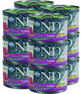 Productafbeelding van FARMINA N&D Kat Natuurlijk Tonijn - Natvoer voor katten - 140 g