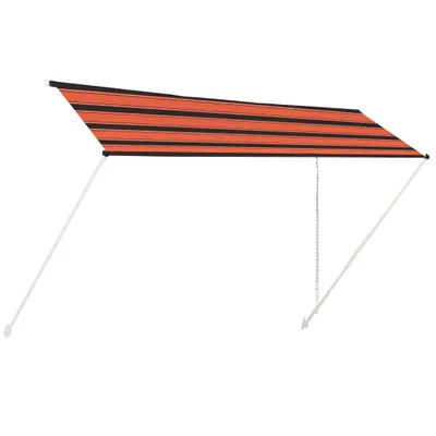 Immagine prodotto di vidaXL Tenda da sole retrattile 400×150 cm arancione e marrone
