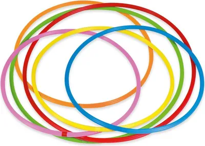Produktbild von Betzold Gymnastik-Reifen Regenbogen-Set, 6 Stück, Gymnastikreifen für Motorik/Geschicklichkeit, Durchmesser: 60 cm