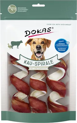 Produktbild von Dokas 110gx8 Kau-Spirale Entenbrust