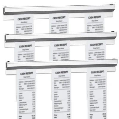 Produktbild von Kontrollehalter aus Aluminium, 2 Stück, 30 cm, für Bestellscheine