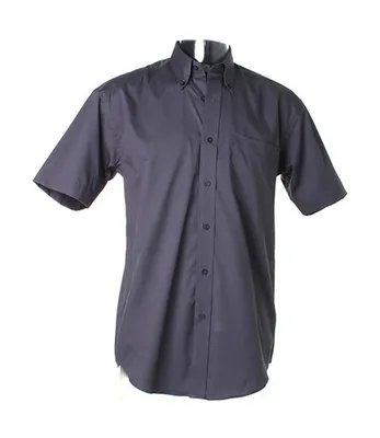 Produktbild von Kustom Kit Oxford Herren Kurzarm Hemd, Größe:17.5 (XL/44), Farbe:Charcoal