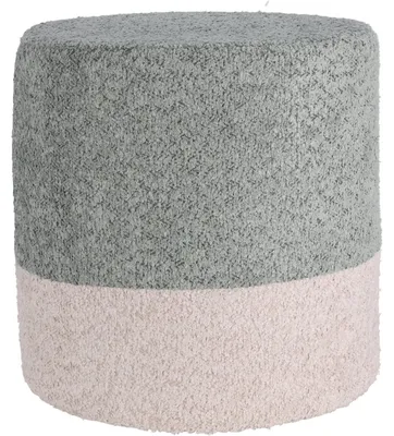 Immagine prodotto di Pouf imbottito rotondo in bouclé bicolore, 34 x 35 cm