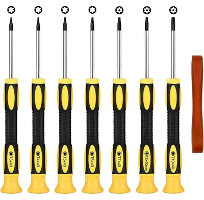 Productafbeelding van Torx schroevendraaierset, 7 stuks, T3-T10, met hefboomgereedschap, magnetisch, geschikt voor PS5/Xbox/MacBook