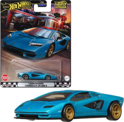 A Hot Wheels Boulevard die-cast car in its packaging, with a separate image of the car below.