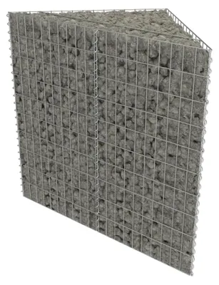 Image de vidaXL, Jardinière surélevée en gabions, acier galvanisé, 75 x 75 x 100 cm