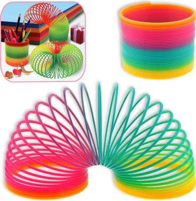 Produktbild von Regenbogenspirale Springfeder Treppenläufer 7,5cm Mitgebsel Box