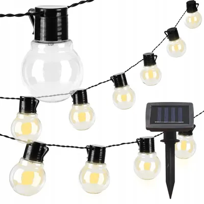Produktbild von MasterLED Solar-Lichterkette außen 10 LED 3,35 m warmweiß IP44 Dämmerungssensor