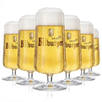 Produktbild von 6x Bitburger Bier Glas Pokalgläser 0,2l Biergläser mit NFC-Chip Rastal