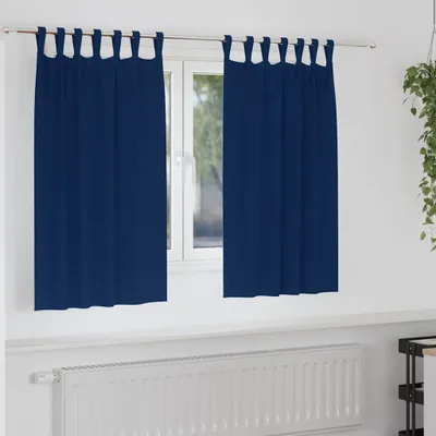 Image de Best Möbel Rideaux occultants avec voilages Bleu foncé Polyester - Rideaux & voilages Cloris Nouveau2064571 1parcel
