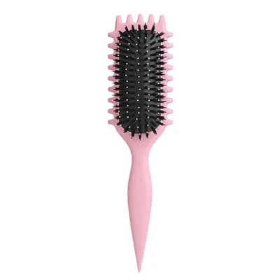 Produktbild von Curl Hair Brush, Lockenbürste , Curl Define Stylingbürste, Wildschweinborsten Bürste, Haarbürste zum Entwirren & Stylen für Frauen, Rosa