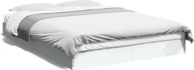 Immagine prodotto di vidaXL Struttura letto bianca 140x200 cm in materiale ligneo