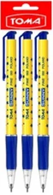 Productafbeelding van Automatische balpen TOMA Sunny, blauw, 3 stuks