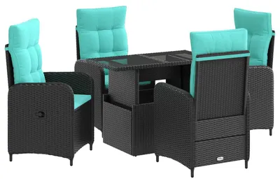 Produktbild von vidaXL Outdoortisch-Set 5 stk. Poly-Rattan