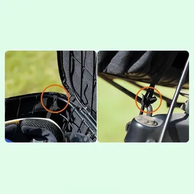 Image de Housse de protection pour vélos - Imperméable - 32 x 34 x 26 cm - Noir - Couverture de vélo