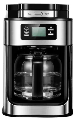 Immagine prodotto di Macchina da caffè completamente automatica - Macchina da caffè con filtro 2 in 1 e macinacaffè integrato - Display a LED - Fino a 4 tazze - Spina UE