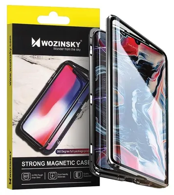 Produktbild von Wozinsky Magnetische Hülle mit Schutzglas für Samsung Galaxy A72 4G - Schwarz KP12461