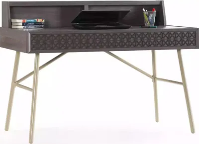 Productafbeelding van Computertafel, bureau, houten tafel, kantoortafel, grijs, kinderbureau, luxe