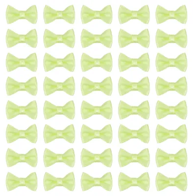 Productafbeelding van 50 Stuks Satijnen Strikjes 1,8x1cm Lichtgroen Decoratie
