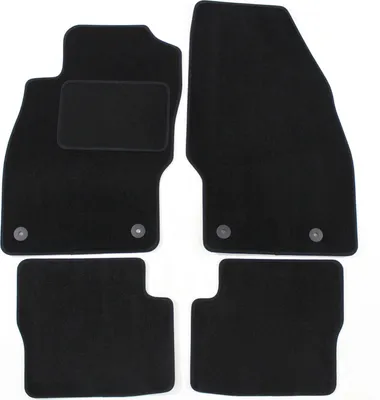 Image de Tapis De Sol Noir Velours Pour Opel Corsa D 2006-2019 4pcs, Ajustement précis, Base Antidérapante, Renforcée dans la Zone de la Pédale